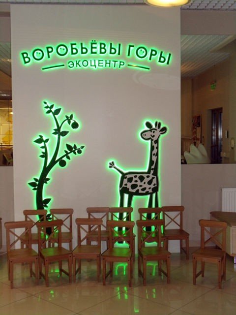 Символ экоцентра Воробьёвы горы жираф