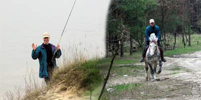 Я с рыбой и лошадью