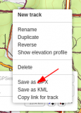 Z3-choose save as gpx