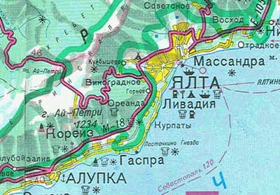Карта Крыма с привязкой к Ozzy