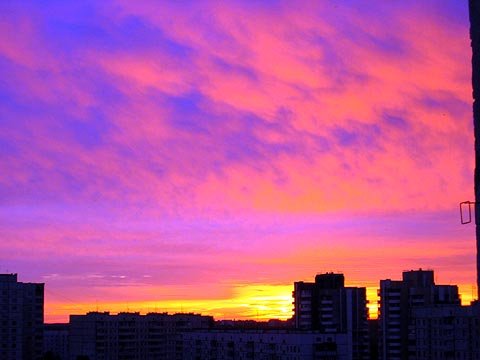 Это рассвет в 5 утра после ночных покатушек